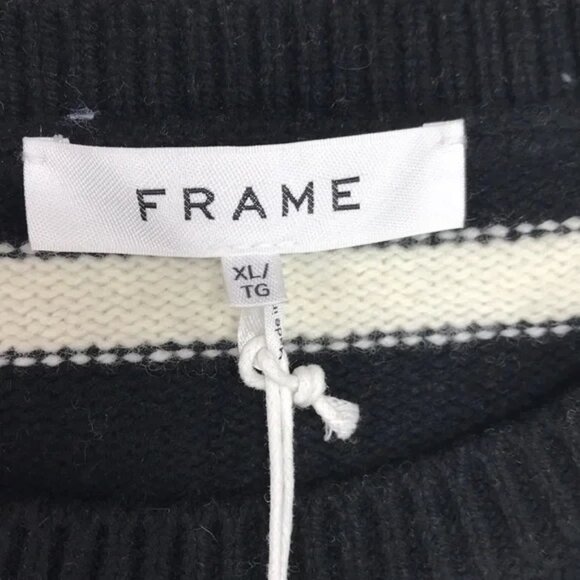 Frame Men's Stripe Crewneck Wool Blend Sweater - Picture 4 of 8